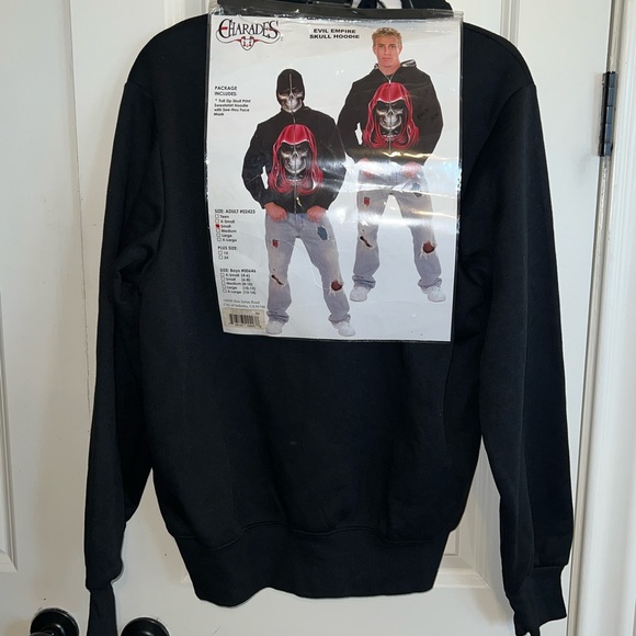 Charades Evil Empire Skull Hoodie Men’s Size Small/Women’s Size Medium BNWT - Picture 3 of 16